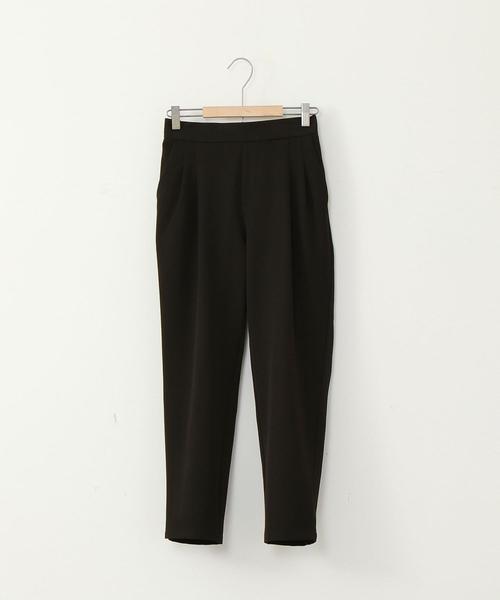 coen（コーエン）の「TRストレッチテーパードパンツ（ストレッチパンツ）（その他パンツ・レディース・ブラウン/ネイビー/ブラック/ベージュ・MEDIUM/SMALL/LARGE）」の2枚目の写真