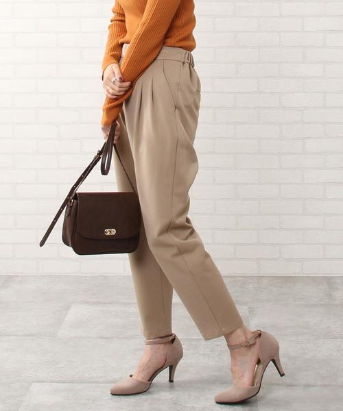 coen（コーエン）の「TRストレッチテーパードパンツ（ストレッチパンツ）（その他パンツ・レディース・ブラウン/ネイビー/ブラック/ベージュ・MEDIUM/SMALL/LARGE）」の20枚目の写真