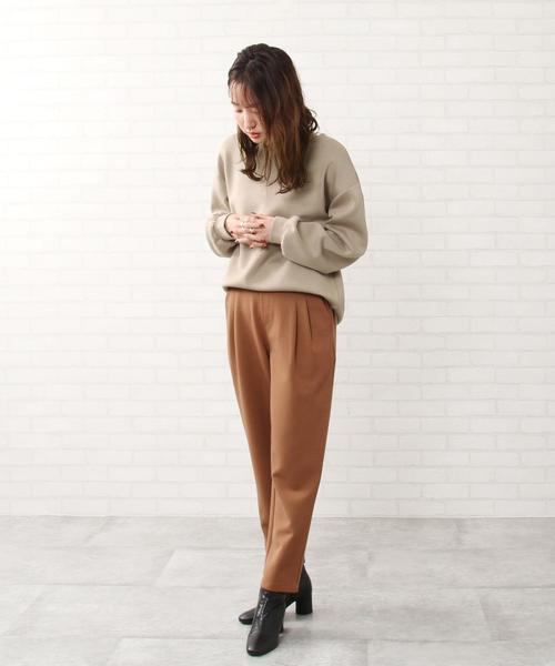 coen（コーエン）の「TRストレッチテーパードパンツ（ストレッチパンツ）（その他パンツ・レディース・ブラウン/ネイビー/ブラック/ベージュ・MEDIUM/SMALL/LARGE）」の9枚目の写真