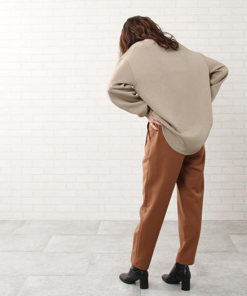 coen（コーエン）の「TRストレッチテーパードパンツ（ストレッチパンツ）（その他パンツ・レディース・ブラウン/ネイビー/ブラック/ベージュ・MEDIUM/SMALL/LARGE）」の7枚目の写真