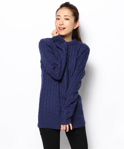 WEGO（ウィゴー）の「WEGO/ケーブルニット（ニット/セーター・メンズ・オフホワイト/ライトグレー/ネイビー/ロイヤルブルー/レッド/ワイン/その他1/その他2/ブラック/ブラック系その他/ダークグリーン/ブルー系その他・SMALL/LARGE/MEDIUM）」の16枚目の写真