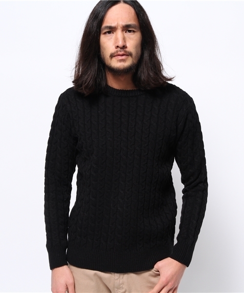 WEGO（ウィゴー）の「WEGO/ケーブルニット（ニット/セーター・メンズ・オフホワイト/ライトグレー/ネイビー/ロイヤルブルー/レッド/ワイン/その他1/その他2/ブラック/ブラック系その他/ダークグリーン/ブルー系その他・SMALL/LARGE/MEDIUM）」の22枚目の写真