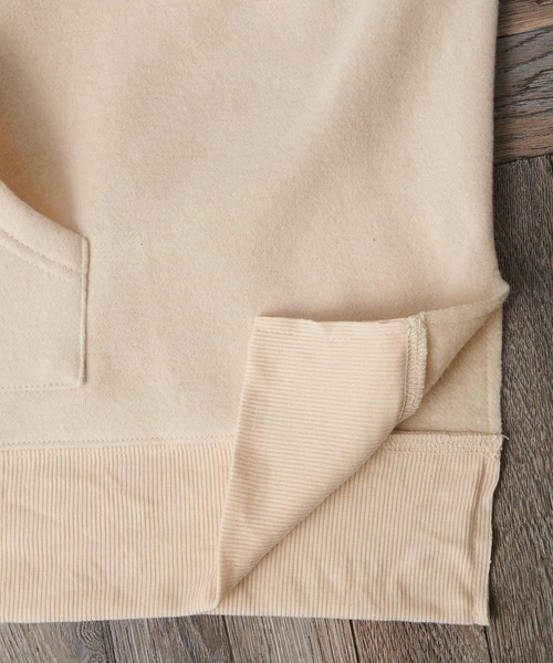 classicalelf（クラシカルエルフ）の「サイドスリット 無地ジップアッスウェットワイドパーカー（長袖）（パーカー・レディース・モカ/ブラック/ライトカーキ/ベージュ・LARGE/X-LARGE/MEDIUM）」の17枚目の写真