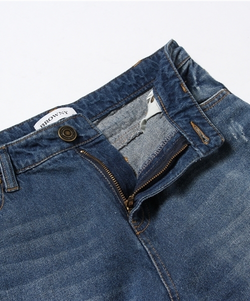 WEGO（ウィゴー）の「WEGO/ダメージボーイズデニムパンツ（デニムパンツ・レディース・インディゴブルー・LARGE/MEDIUM）」の8枚目の写真