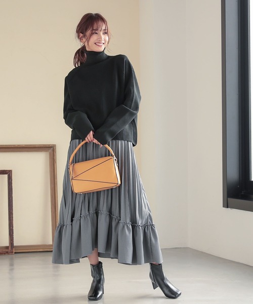 KOBE LETTUCE（コウベレタス）の「ストラップ付き2wayトライアングルパネルバッグ（ショルダーバッグ・レディース・チャコールグレー/アイボリー/イエロー系その他・FREE）」の16枚目の写真