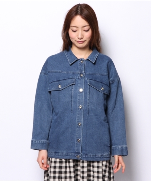 Kastane（カスタネ）の「【Kastane】BIGGジャン（デニムジャケット・レディース・ライトブルー・FREE）」の2枚目の写真