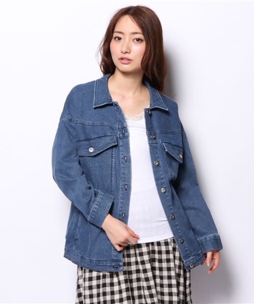 Kastane（カスタネ）の「【Kastane】BIGGジャン（デニムジャケット・レディース・ライトブルー・FREE）」の5枚目の写真