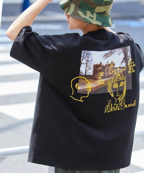 Mark Gonzales（マーク・ゴンザレス）の「Mark Gonzales/マークゴンザレス MONO-MART別注  ビッグシルエット前面/背面BIGプリント 半袖Tee（Tシャツ/カットソー・メンズ・ホワイト系その他/ブラック系その他/ブラウン系その他/ベージュ系その他/ホワイト系その他2/ホワイト系その他3/ホワイト系その他4/ブラック系その他2/ブラック系その他3/ブラック系その他4/ブラウン系その他2/ブラウン系その他3/ブラウン系その他4/ベージュ系その他2/ベージュ系その他3/ベージュ系その他4/グレー系その他4/グリーン系その他3/グレー系その他2/パープル系その他/パープル系その他2/グリーン系その他4/グレー系その他/グレー系その他3/グリーン系その他2/パープル系その他3/パープル系その他4/グリーン系その他/ベージュ系その他7/グリーン系その他5/グリーン系その他6/グリーン系その他7/ブルー系その他2/ブルー系その他3/ブルー系その他4/ホワイト系その他7/ブラック系その他5/ブラック系その他6/ブラック系その他7/その他5/その他1/ブルー系その他/イエロー系その他/その他6/ブルー系その他5/パープル系その他5/パープル系その他6/パープル系その他7/イエロー系その他2/イエロー系その他3/イエロー系その他4/イエロー系その他5/ベージュ系その他5/ベージュ系その他6/ホワイト系その他5/ホワイト系その他6/その他3/その他2/その他4・S/M/L）」の15枚目の写真