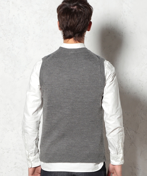 green label relaxing(グリーンレーベルリラクシング)の「CHECK C/N ベスト ◆(ベスト・メンズ・グレー/ネイビー・SMALL/LARGE/MEDIUM)」の8枚目の写真