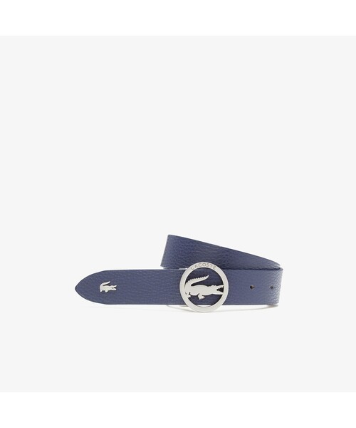 LACOSTE（ラコステ）の「シルバーサークルバックルベルト（ベルト・レディース・ブラック/ベージュ/ネイビー/レッド/オフホワイト/イエロー/ブラウン・FREE）」の5枚目の写真