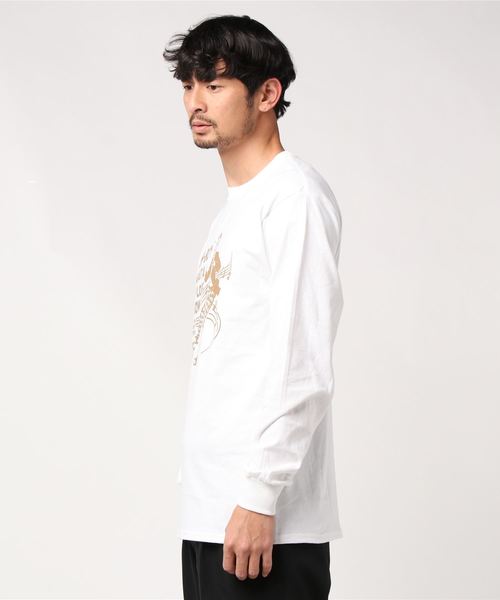 WEGO(ウィゴー)の「WEGO/レトログラフィックロンT(Tシャツ/カットソー・メンズ・ライトグレー/ホワイト/ホワイト系その他/アイボリー・SMALL/MEDIUM/LARGE)」の8枚目の写真