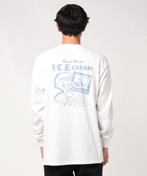 WEGO(ウィゴー)の「WEGO/レトログラフィックロンT(Tシャツ/カットソー・メンズ・ライトグレー/ホワイト/ホワイト系その他/アイボリー・SMALL/MEDIUM/LARGE)」の5枚目の写真