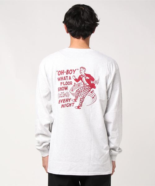 WEGO(ウィゴー)の「WEGO/レトログラフィックロンT(Tシャツ/カットソー・メンズ・ライトグレー/ホワイト/ホワイト系その他/アイボリー・SMALL/MEDIUM/LARGE)」の7枚目の写真