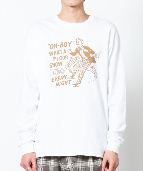 WEGO(ウィゴー)の「WEGO/レトログラフィックロンT(Tシャツ/カットソー・メンズ・ライトグレー/ホワイト/ホワイト系その他/アイボリー・SMALL/MEDIUM/LARGE)」の15枚目の写真