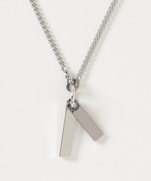 Confirm（コンファーム）の「Confirm / コンファーム Wバーリングチェーンネックレス（ネックレス・メンズ・グレー・FREE）」の2枚目の写真