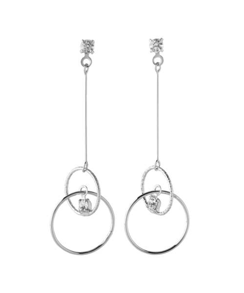 ANEMONE(アネモネ)の「煌めき2粒ビジューのピアス(ピアス(両耳用)・レディース・ピンクゴールド/シルバー/ゴールド・FREE)」の1枚目の写真