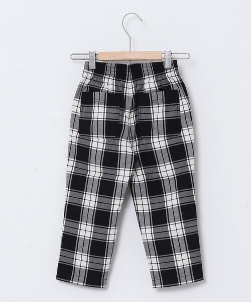 coen（コーエン）の「【coen キッズ / ジュニア】リラックスチェックパンツ（シェフパンツ/イージーパンツ）（デニムパンツ・キッズ・ベージュ/ブラック・110/130/120/100/150/140）」の3枚目の写真