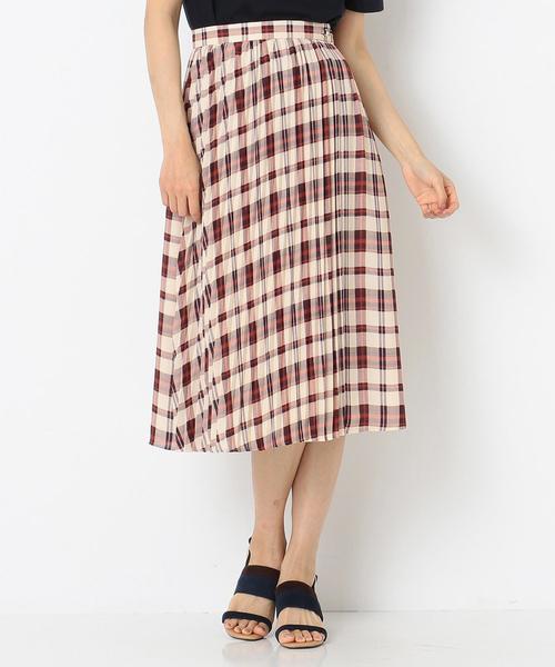 ANY SIS(エニィスィス)の「【洗える】オータムカラーチェックシフォン スカート(スカート・レディース・ダークブラウン系2/アイボリー系2/ネイビー系2・1/2/3)」の3枚目の写真