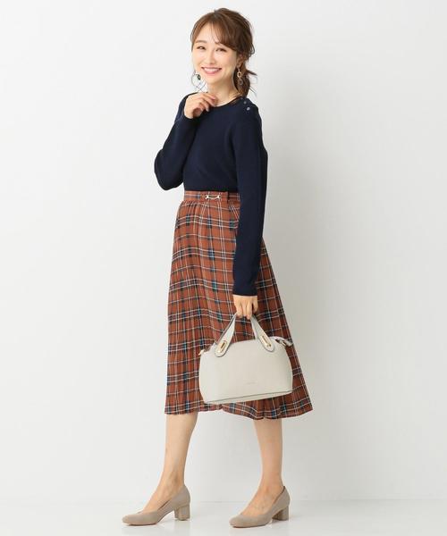 ANY SIS(エニィスィス)の「【洗える】オータムカラーチェックシフォン スカート(スカート・レディース・ダークブラウン系2/アイボリー系2/ネイビー系2・1/2/3)」の19枚目の写真