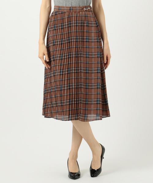 ANY SIS(エニィスィス)の「【洗える】オータムカラーチェックシフォン スカート(スカート・レディース・ダークブラウン系2/アイボリー系2/ネイビー系2・1/2/3)」の22枚目の写真