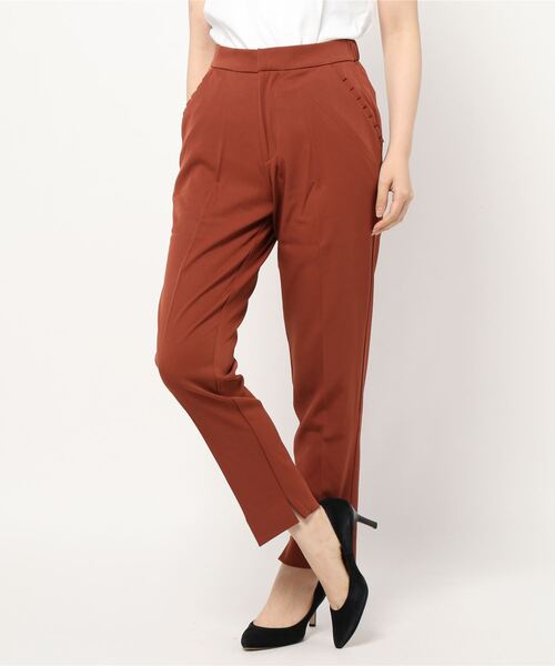 KOBE LETTUCE（コウベレタス）の「ポケットフリル付き2wayテーパードパンツ（その他パンツ・レディース・ダークオレンジ/ベージュ/ピンク/グリーン/ブラック/ブラウン系その他/オレンジ系その他/ピンク系その他/ベージュ系その他/ブラック系その他/ブラウン系その他2・S/M/SM/XS/S）」の11枚目の写真