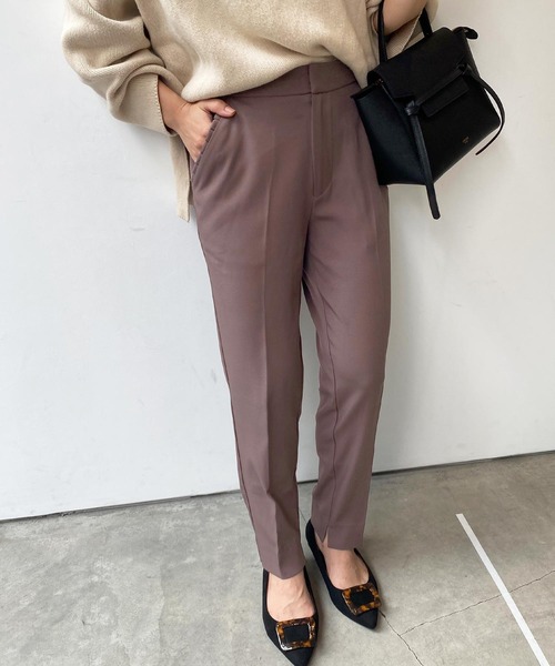 KOBE LETTUCE（コウベレタス）の「ポケットフリル付き2wayテーパードパンツ（その他パンツ・レディース・ダークオレンジ/ベージュ/ピンク/グリーン/ブラック/ブラウン系その他/オレンジ系その他/ピンク系その他/ベージュ系その他/ブラック系その他/ブラウン系その他2・S/M/SM/XS/S）」の4枚目の写真