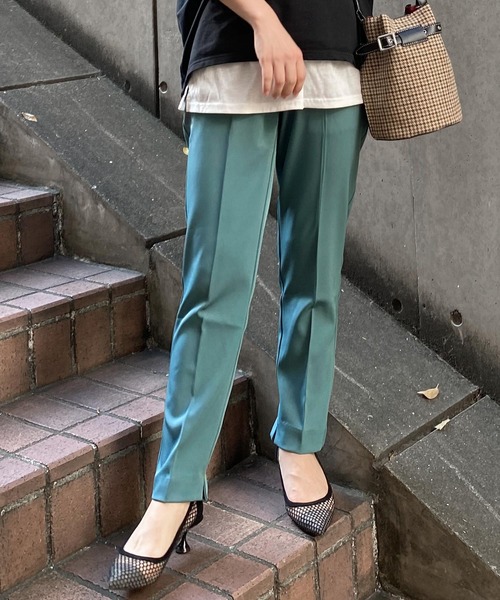 KOBE LETTUCE（コウベレタス）の「ポケットフリル付き2wayテーパードパンツ（その他パンツ・レディース・ダークオレンジ/ベージュ/ピンク/グリーン/ブラック/ブラウン系その他/オレンジ系その他/ピンク系その他/ベージュ系その他/ブラック系その他/ブラウン系その他2・S/M/SM/XS/S）」の7枚目の写真