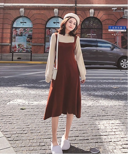 セール フェイクレイヤードニットワンピース ワンピース Ritzy リッツィー のファッション通販 Zozotown