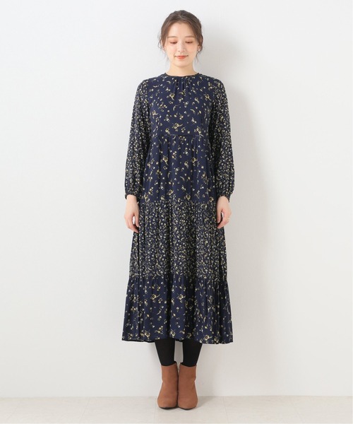 新品SLOBE IENAフラワープリントワンピース WEB限定/追加予約》FLOWER PRINT ワンピース（ワンピース