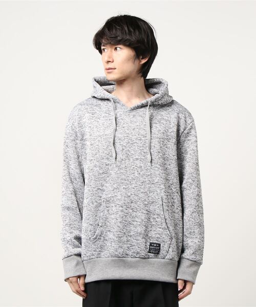 MARUKAWA(マルカワ)の「ニットフリース スウェットプルパーカー/フーディー/トレーナー/大きいサイズ(パーカー・メンズ・チャコール/カモフラージュ/グレー/ネイビー/ブラック・3L/4L/5L)」の2枚目の写真