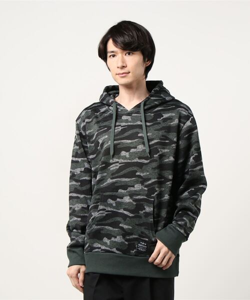 MARUKAWA(マルカワ)の「ニットフリース スウェットプルパーカー/フーディー/トレーナー/大きいサイズ(パーカー・メンズ・チャコール/カモフラージュ/グレー/ネイビー/ブラック・3L/4L/5L)」の5枚目の写真