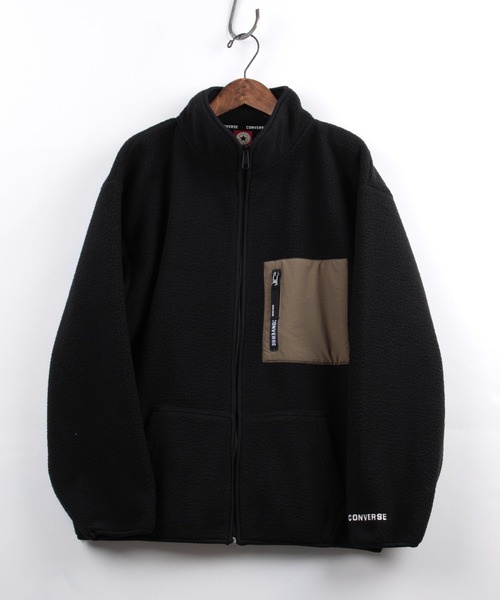 CONVERSE（コンバース）の「【CONVERSE/コンバース】オーバーサイズ  WIND STOP ３LAYER シープボアスタンドジャケット/ブルゾン（ブルゾン・メンズ・ブラック/オフホワイト/ベージュ・XL/M/L）」の3枚目の写真