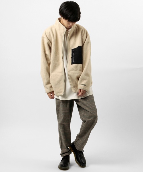 CONVERSE（コンバース）の「【CONVERSE/コンバース】オーバーサイズ  WIND STOP ３LAYER シープボアスタンドジャケット/ブルゾン（ブルゾン・メンズ・ブラック/オフホワイト/ベージュ・XL/M/L）」の22枚目の写真