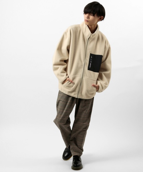 CONVERSE（コンバース）の「【CONVERSE/コンバース】オーバーサイズ  WIND STOP ３LAYER シープボアスタンドジャケット/ブルゾン（ブルゾン・メンズ・ブラック/オフホワイト/ベージュ・XL/M/L）」の21枚目の写真