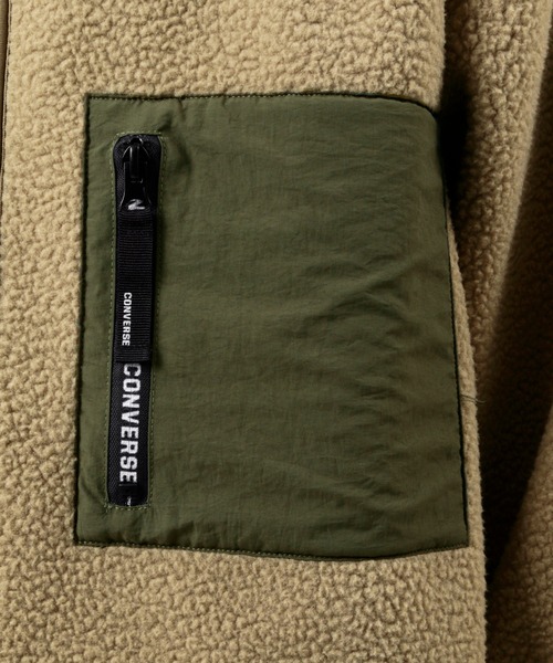 CONVERSE（コンバース）の「【CONVERSE/コンバース】オーバーサイズ  WIND STOP ３LAYER シープボアスタンドジャケット/ブルゾン（ブルゾン・メンズ・ブラック/オフホワイト/ベージュ・XL/M/L）」の12枚目の写真