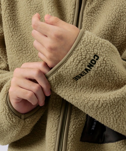 CONVERSE（コンバース）の「【CONVERSE/コンバース】オーバーサイズ  WIND STOP ３LAYER シープボアスタンドジャケット/ブルゾン（ブルゾン・メンズ・ブラック/オフホワイト/ベージュ・XL/M/L）」の14枚目の写真