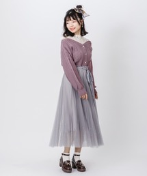 axes femme POETIQUE | パールデザインチュールＳＫ(スカート)
