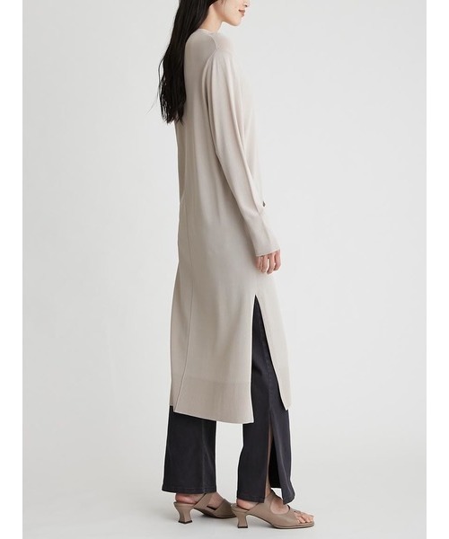 Mila Owen(ミラオーウェン)の「接触冷感ロングニットカーディガン(カーディガン/ボレロ・レディース・アイボリー/ブラック/ダークブラウン・0/1)」の7枚目の写真