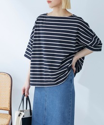 オーバーサイズ ボーダー半袖Tシャツ