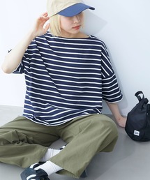 オーバーサイズ ボーダー半袖Tシャツ