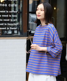 オーバーサイズ ボーダー半袖Tシャツ