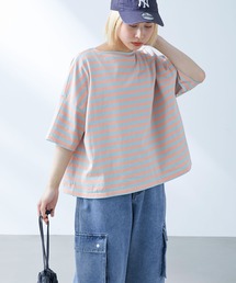 オーバーサイズ ボーダー半袖Tシャツ