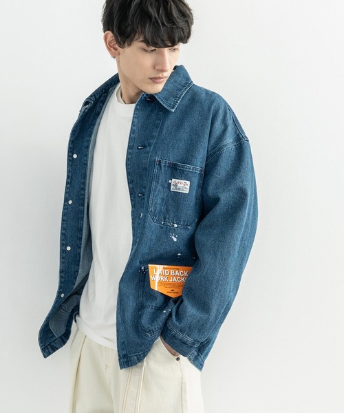 KRIFF MAYER(クリフメイヤー)の「KRIFF MAYER LAID BACK ビッグシルエット ペインター デニム カバーオール(カバーオール・メンズ・ダークブルー/ライトブルー・M/L/XL)」の7枚目の写真
