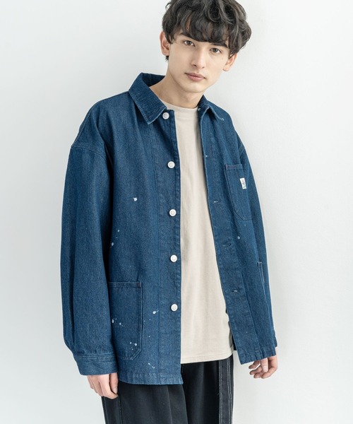KRIFF MAYER(クリフメイヤー)の「KRIFF MAYER LAID BACK ビッグシルエット ペインター デニム カバーオール(カバーオール・メンズ・ダークブルー/ライトブルー・M/L/XL)」の8枚目の写真