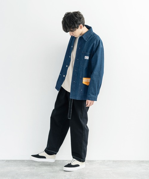 KRIFF MAYER(クリフメイヤー)の「KRIFF MAYER LAID BACK ビッグシルエット ペインター デニム カバーオール(カバーオール・メンズ・ダークブルー/ライトブルー・M/L/XL)」の9枚目の写真