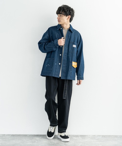 KRIFF MAYER(クリフメイヤー)の「KRIFF MAYER LAID BACK ビッグシルエット ペインター デニム カバーオール(カバーオール・メンズ・ダークブルー/ライトブルー・M/L/XL)」の10枚目の写真