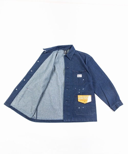KRIFF MAYER(クリフメイヤー)の「KRIFF MAYER LAID BACK ビッグシルエット ペインター デニム カバーオール(カバーオール・メンズ・ダークブルー/ライトブルー・M/L/XL)」の14枚目の写真