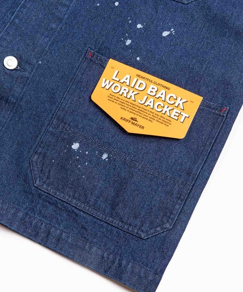 KRIFF MAYER(クリフメイヤー)の「KRIFF MAYER LAID BACK ビッグシルエット ペインター デニム カバーオール(カバーオール・メンズ・ダークブルー/ライトブルー・M/L/XL)」の19枚目の写真