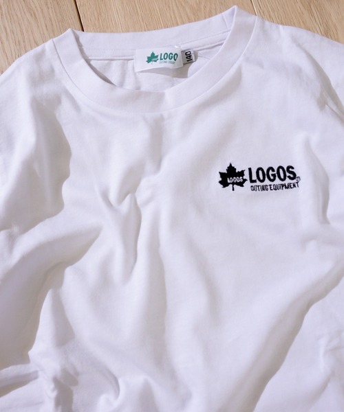 LOGOS（ロゴス）の「【30】〔ＬＯＧＯＳ/ロゴス〕天竺ロゴ刺繍Tシャツ 半袖（Tシャツ/カットソー・キッズ・ブラック/ネイビー/ホワイト・130/150/160/140）」の8枚目の写真