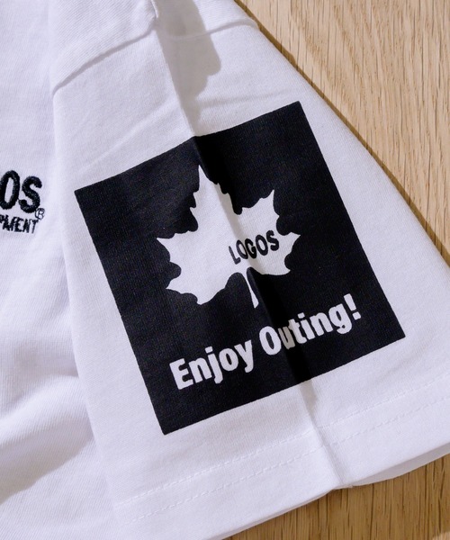 LOGOS（ロゴス）の「【30】〔ＬＯＧＯＳ/ロゴス〕天竺ロゴ刺繍Tシャツ 半袖（Tシャツ/カットソー・キッズ・ブラック/ネイビー/ホワイト・130/150/160/140）」の17枚目の写真